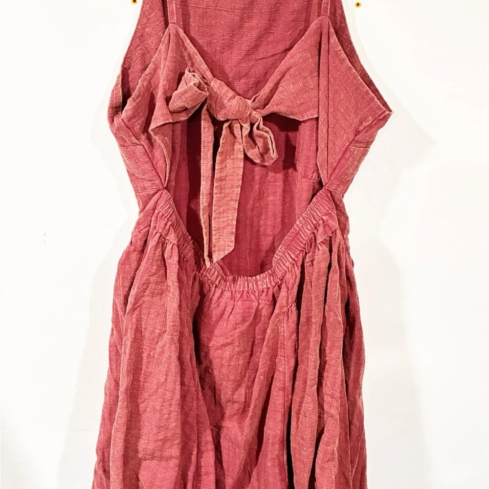 Torrid Plus Size Faded Red Festi Tie-Back Maxi Dress Size 3X NEW - Picture 3 of 6